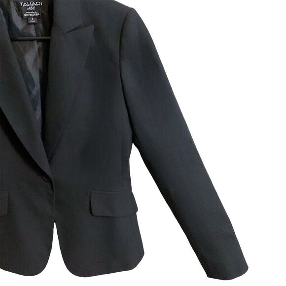 Tahari ASL Exclusively for Bloomingdale’s Black Notched Collar Size 2 Blazer - Picture 5 of 9